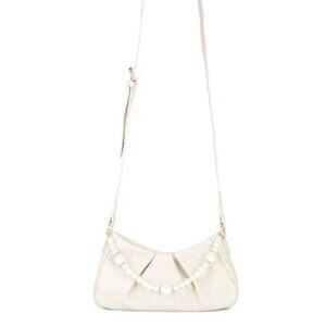 superdown Kamille Bag in Cream white leather shoulder bag mini saddle clutch